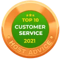 PlatiniumHost - Top 10 Customer Service Award